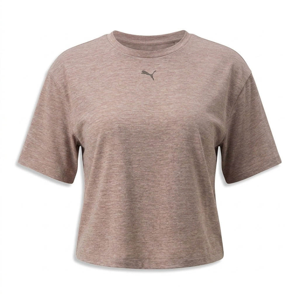Koszulka Damska Puma W CLOUDSPUN Relaxed Fitness Jasnobrązowa Krótki Rękaw