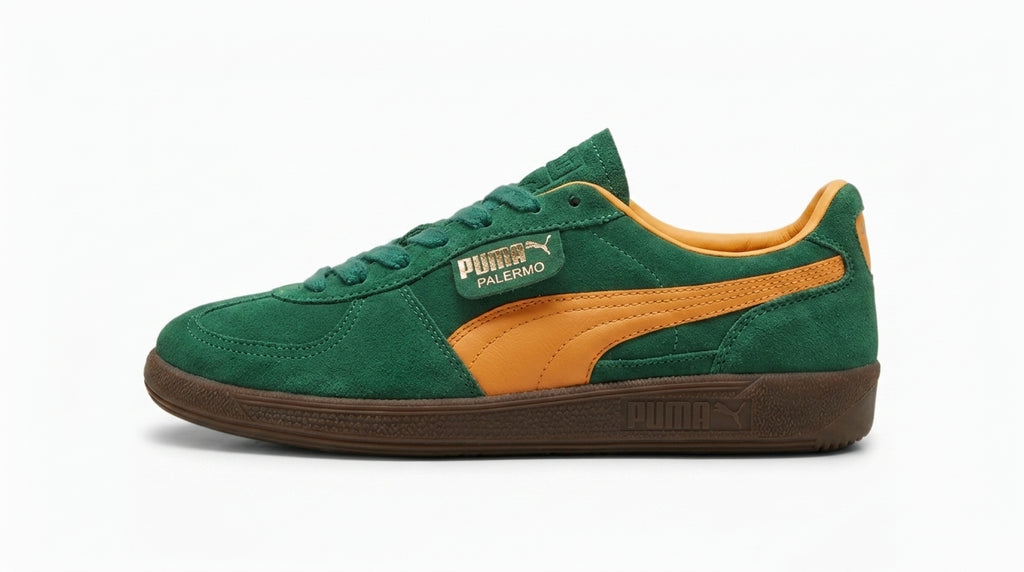 Buty męskie Puma Palermo 39646305 sportowe zielone zamszowe buty sportowe