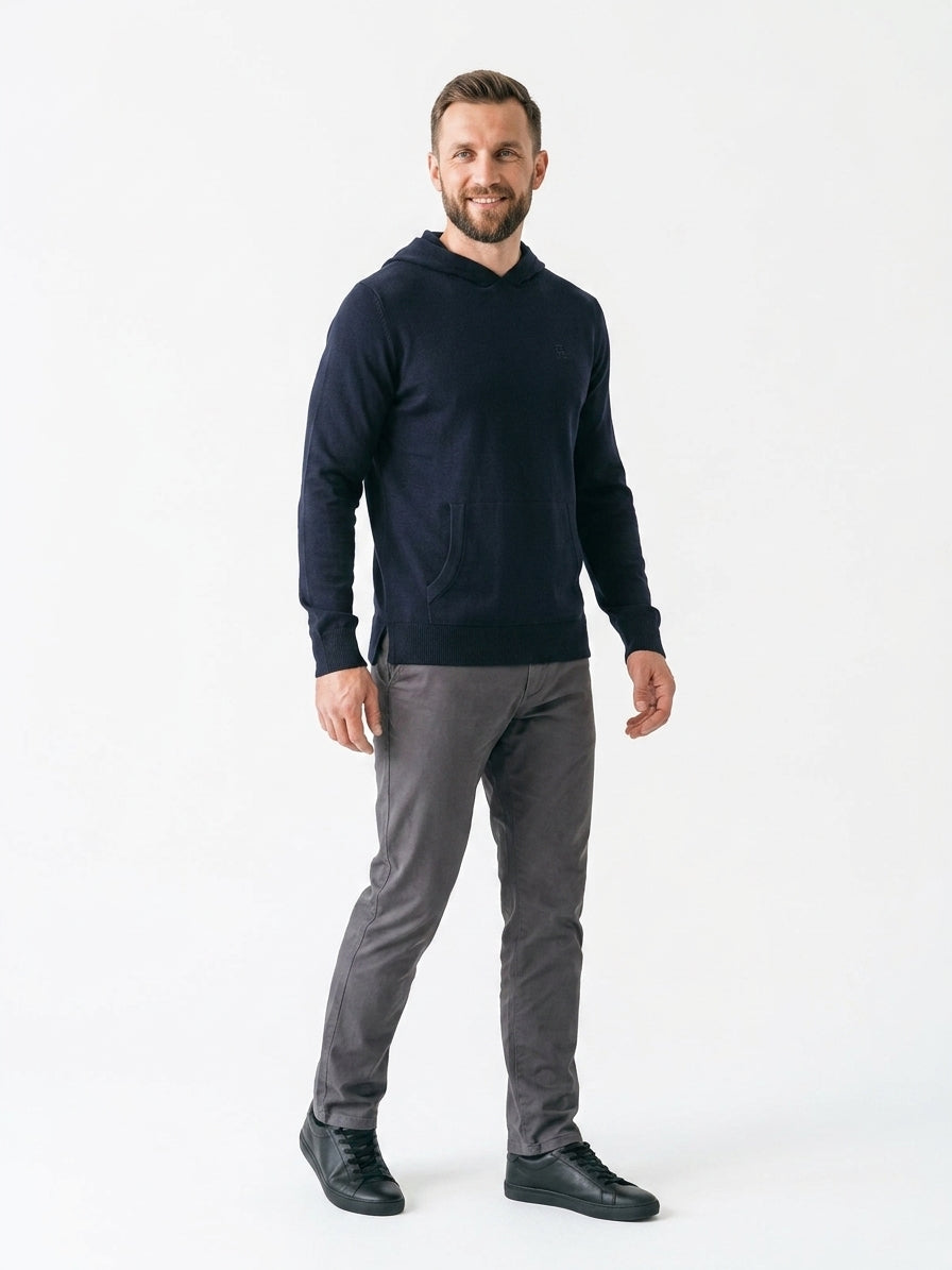 Bluza Męska Tommy Hilfiger Granatowa z Kapturem