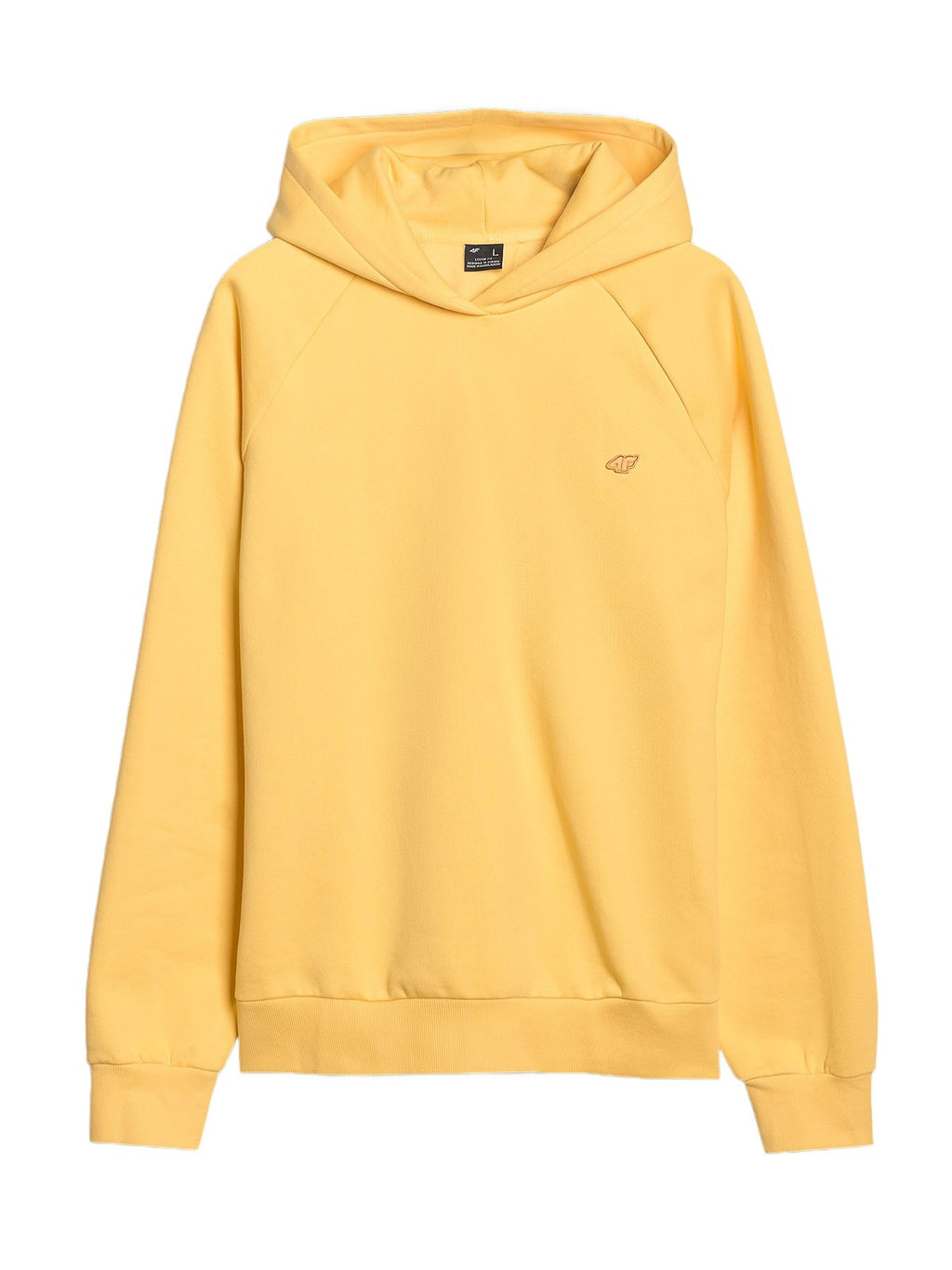 4F Żółta Bluza Sportowa z Kapturem Przez Głowę Oversize Unisex
