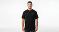 T-shirt Męski Karl Lagerfeld Bawełniany Czarny Okragly Dekolt