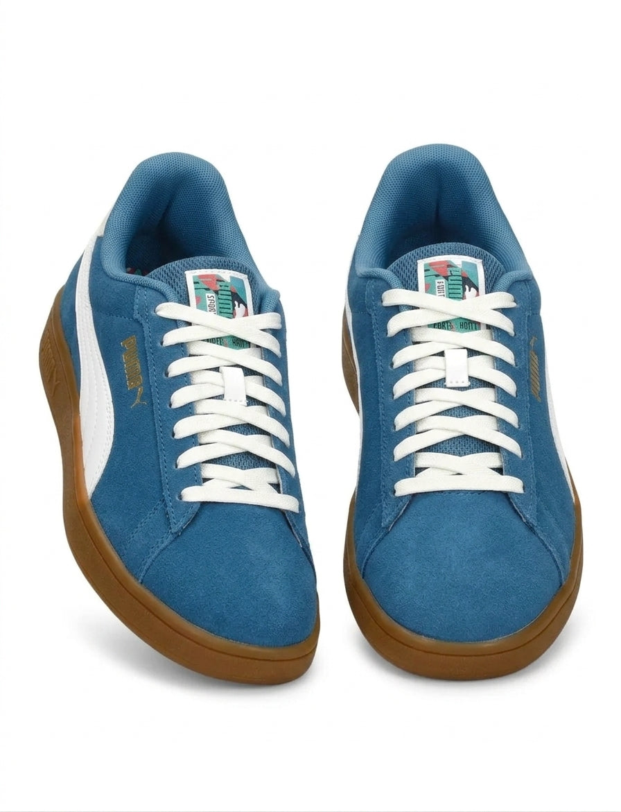 Puma Smash 3.0 Zamszowe Sneakersy Damskie Trampki Niebieskie