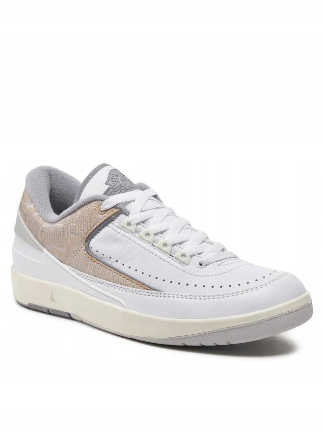 Nike Air Jordan 2 Retro Low Męskie Sportowe Sneakersy Białe Skórzane r.41