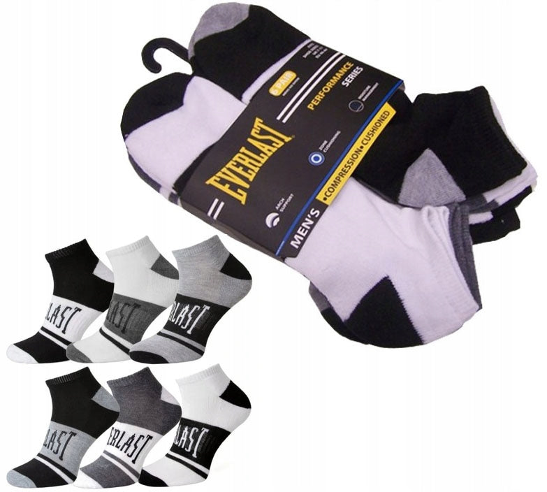 Everlast Skarpety Męskie 6-pack Stopki 40-44 Wielokolorowe Niskie
