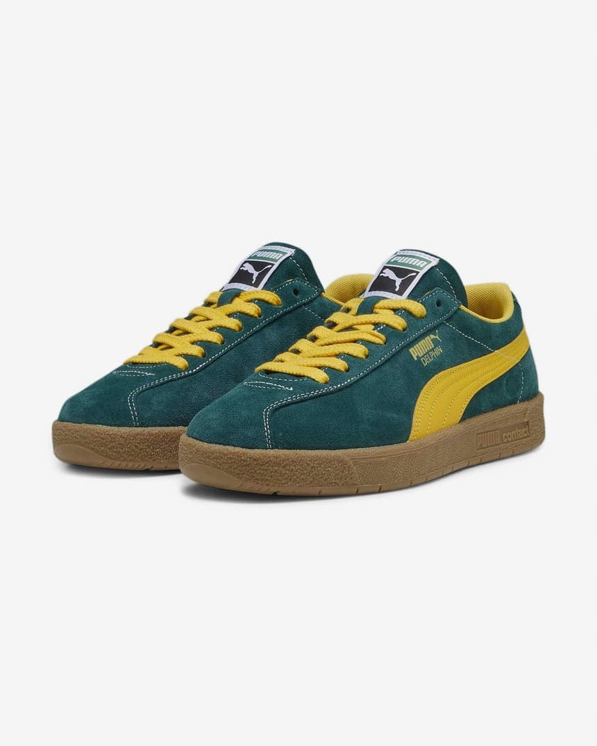 Puma Zielone Zamszowe Buty Męskie Skórzane Sportowe Sneakersy Brasil r.42