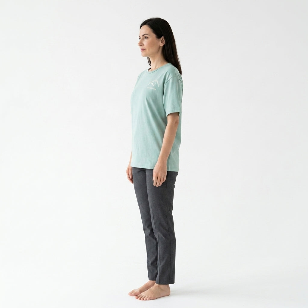 Koszulka Damska Puma CLASS Relaxed Tee Miętowa Bawłna Oversize