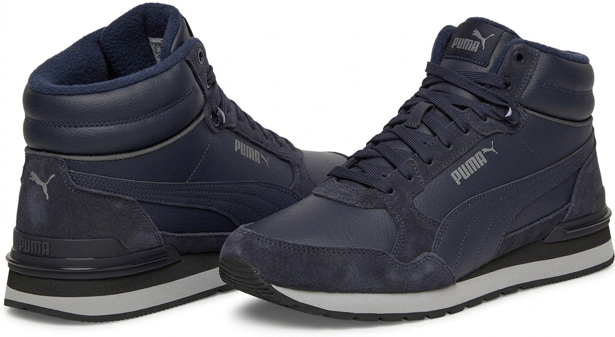 Buty Męskie Puma ST Runner V4 Wysokie Granatowe Ocieplane