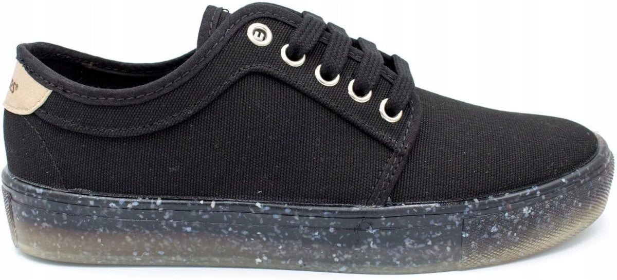 Trampki Damskie Recykers Letnie Materiałowe Sneakersy Czarne r. 38