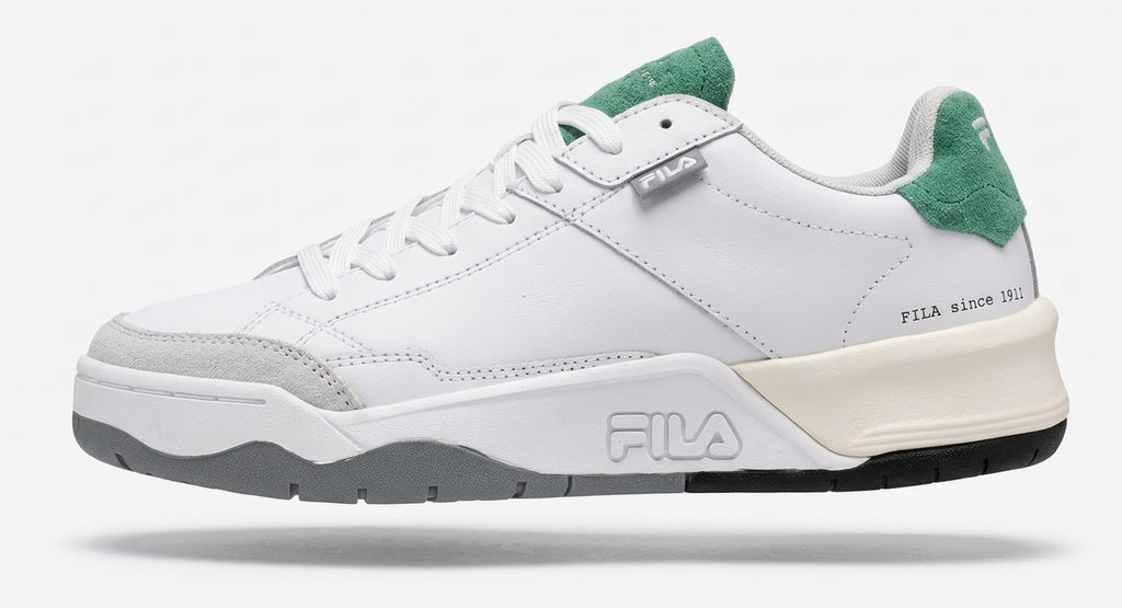 Buty Męskie Fila Avenida Sportowe Białe Z Zielonymi Detalami