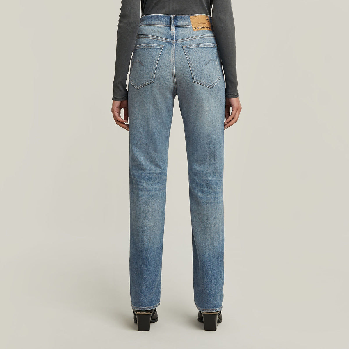G-star Niebieskie Jeansy Damskie Viktoria High Straight Ripped r.31/34
