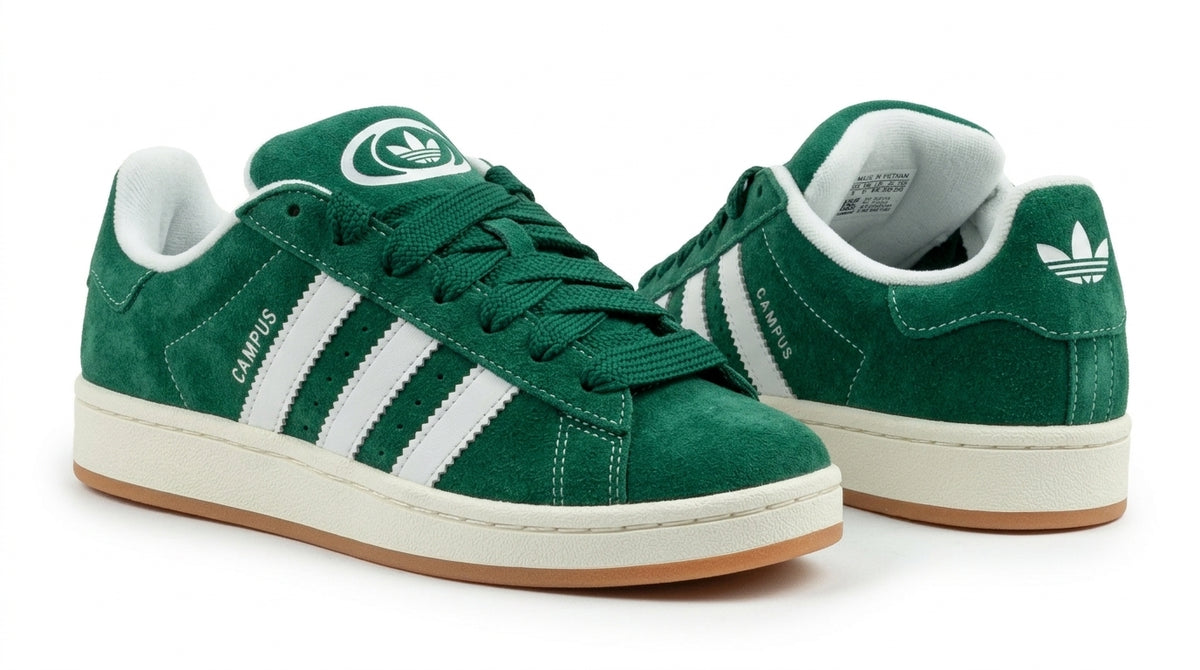 Trampki Damskie Adidas Campus 00s Sportowe Ciemnozielone Biały