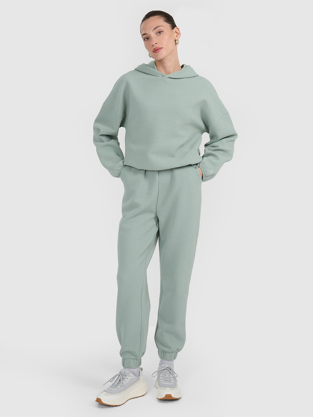 Bluza Damska 4F TSWSF1847 Sportowa Granatowa Kaptur Waflowa