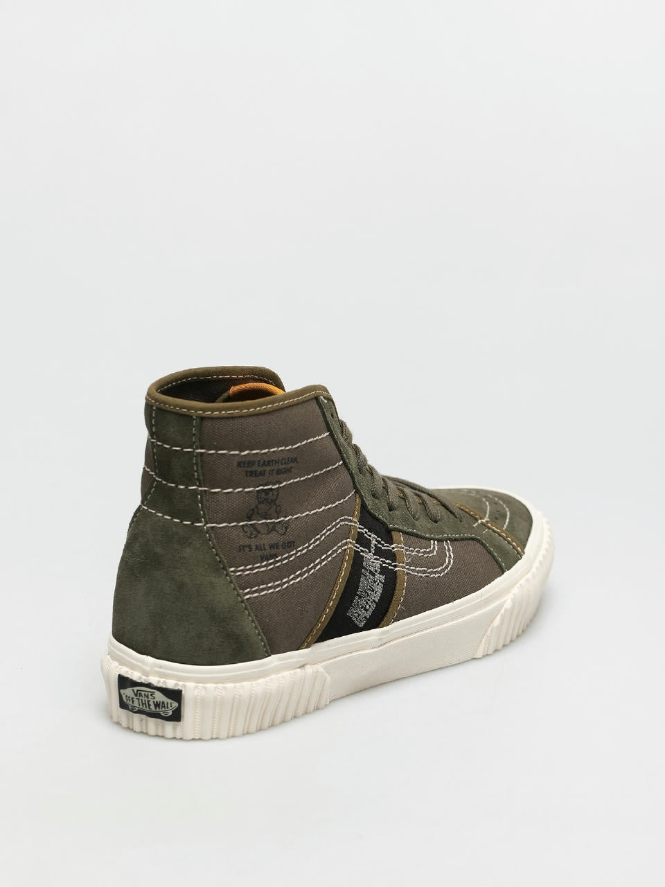 Vans Wysokie Trampki Dziecięce Ciemnozielone Sneakersy Vans Sk8-Hi Gym 36