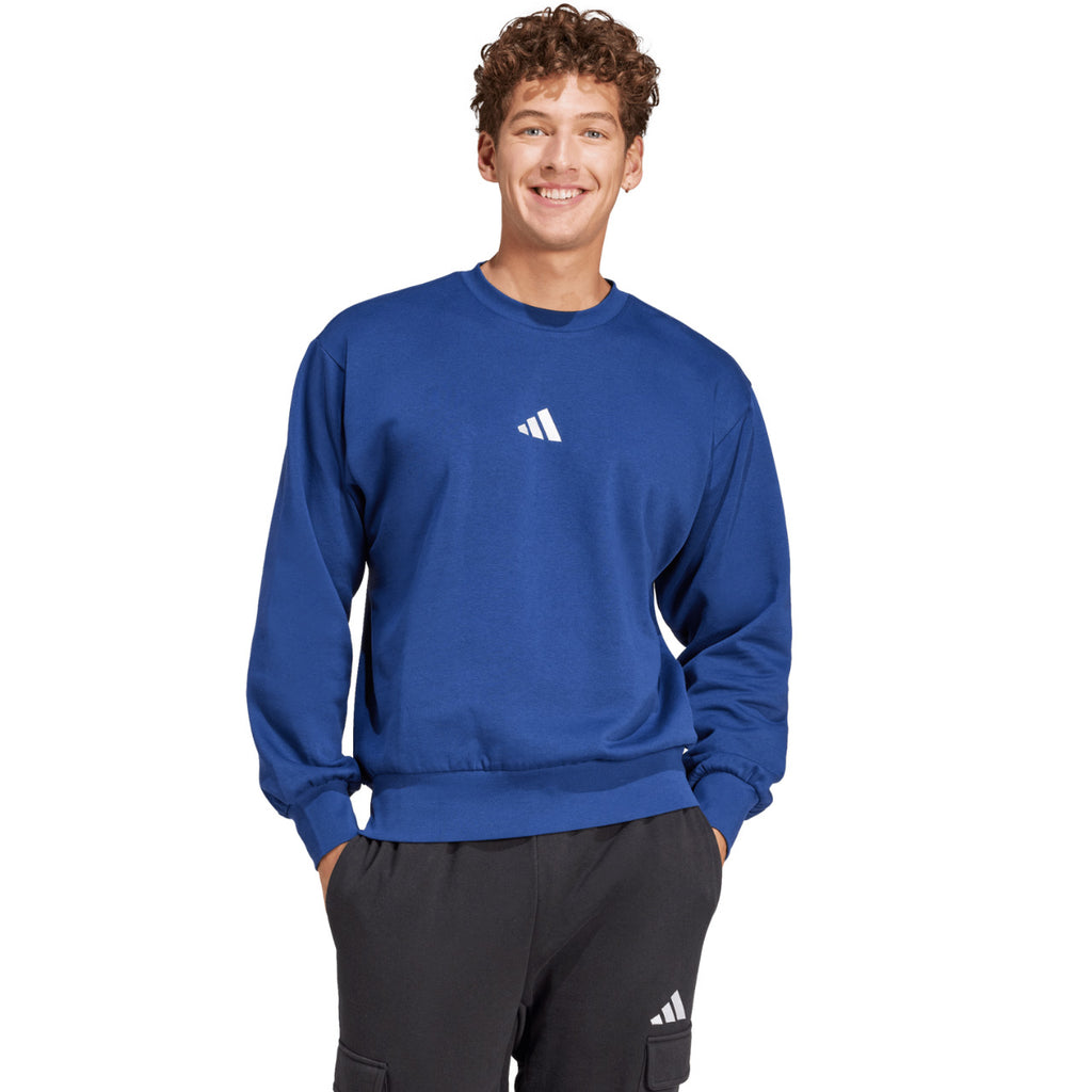 Bluza Męska Adidas Essentials JE3792 Sportowa Niebieska Bawełna