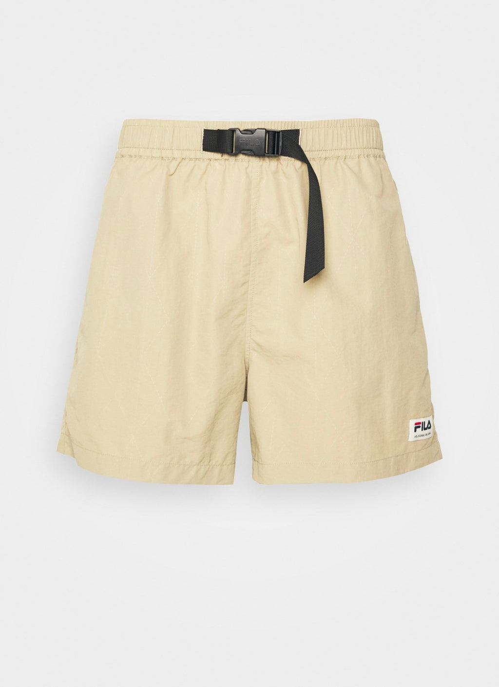 FILA Beżowe Spodenki Męskie Szorty Przed Kolano Logo Zapięcie Klamra