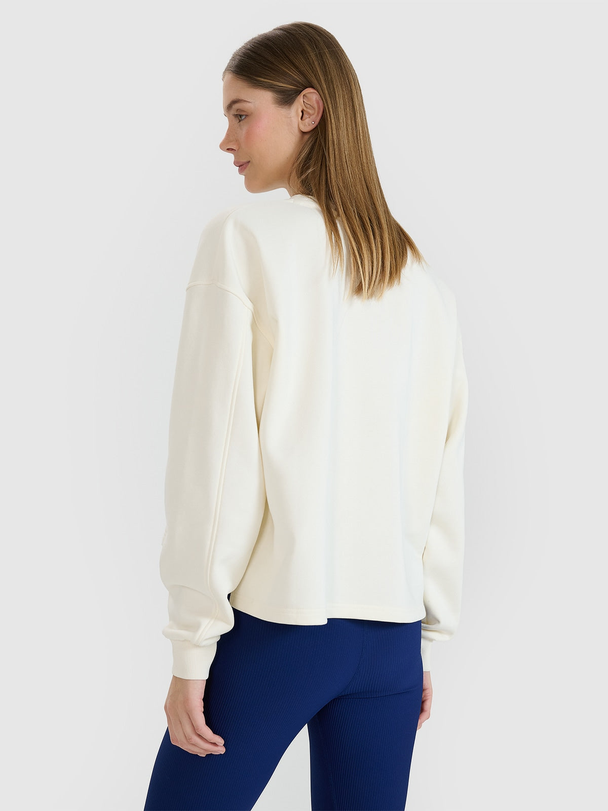 Bluza Damska 4F TSWSF1543 Dresowa Oversize Biała Bez Kaptura