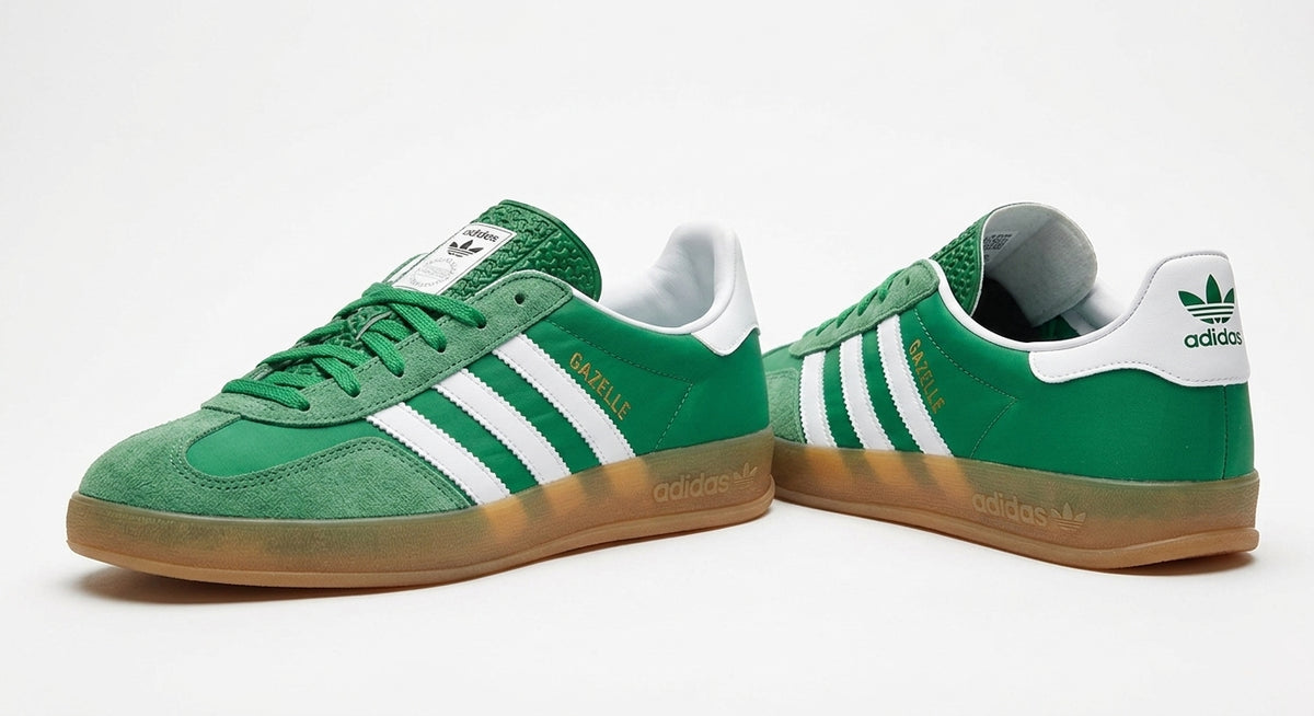 Buty Damskie Adidas Gazelle Indoor Sportowe Zielone Zamsz
