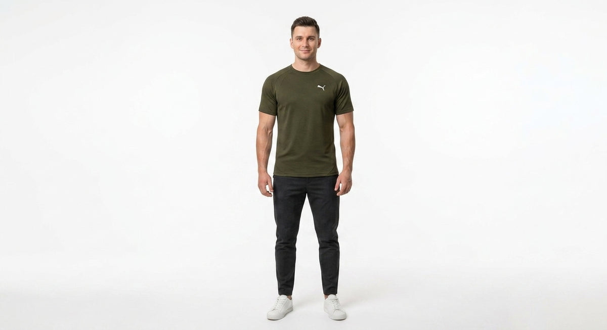 Koszulka Męska Puma Evostripe 68822970 Sportowa Zielona