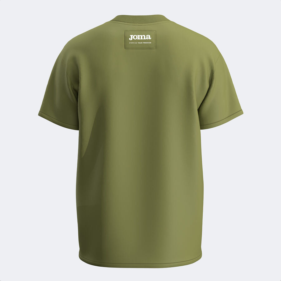 Joma Zielony T-shirt Męski Krótki Rękaw Bluzka Gładka Bawełniana Casual