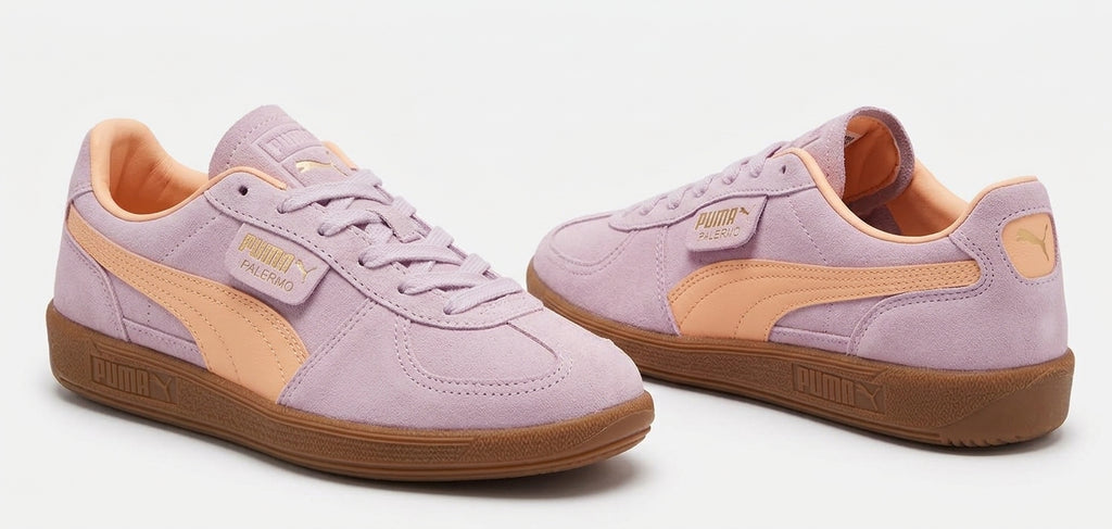 Buty Damskie Puma Palermo Pudrowy Fioletowy Pomarańczowy Zamsz