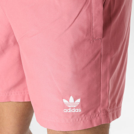 Adidas Różowe Kąpielówki Męskie Krótkie Spodenki Wiązane ze Ściągaczem r.XS