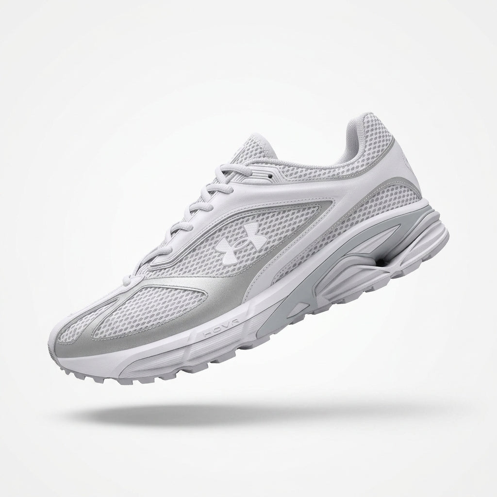 Buty Damskie Under Armour 3027595 Sportowe Biało-czarne Niskie