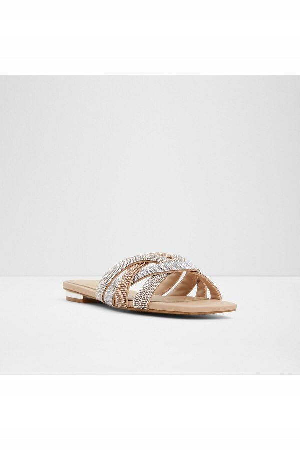 Aldo Klapki Damskie Obszycie z Kamieniami Eleganckie Corally r. 37