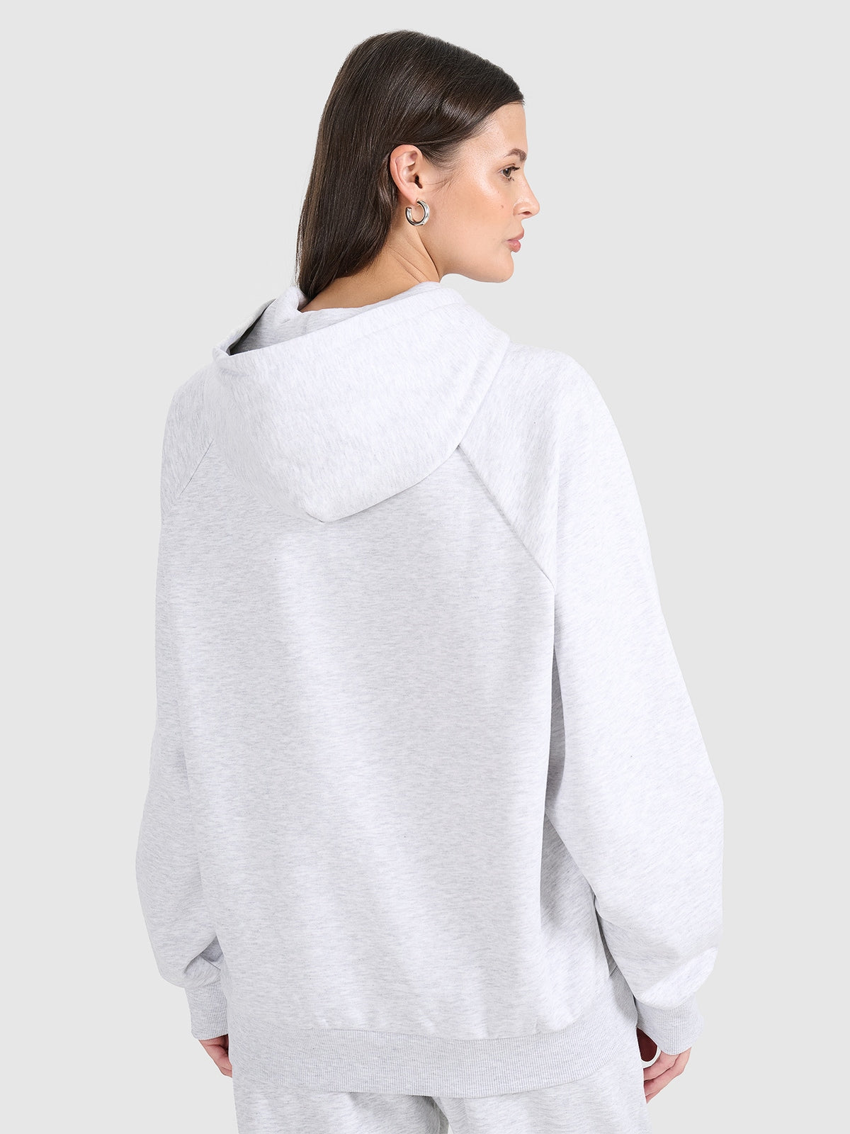 4F Szara Bluza Damska Sportowa z Kapturem Przez Głowę Oversize Unisex