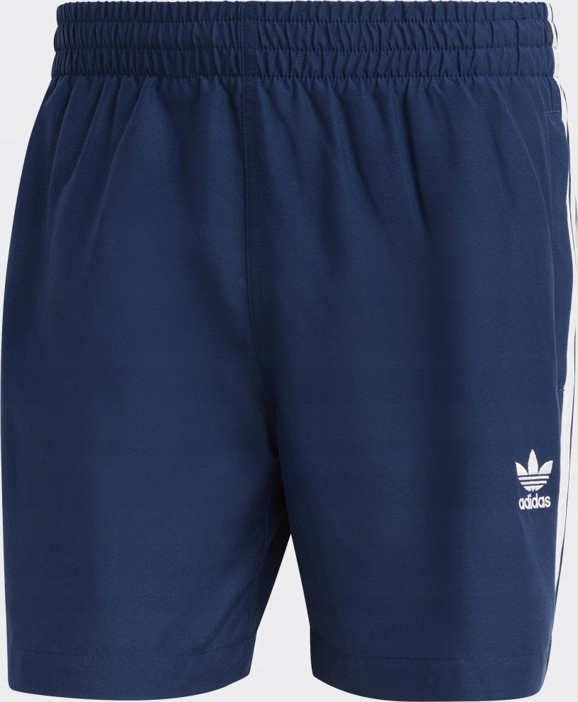 Adidas Granatowe Kąpielówki Chłopięce Materiałowe Wiązane z Logo r.XS