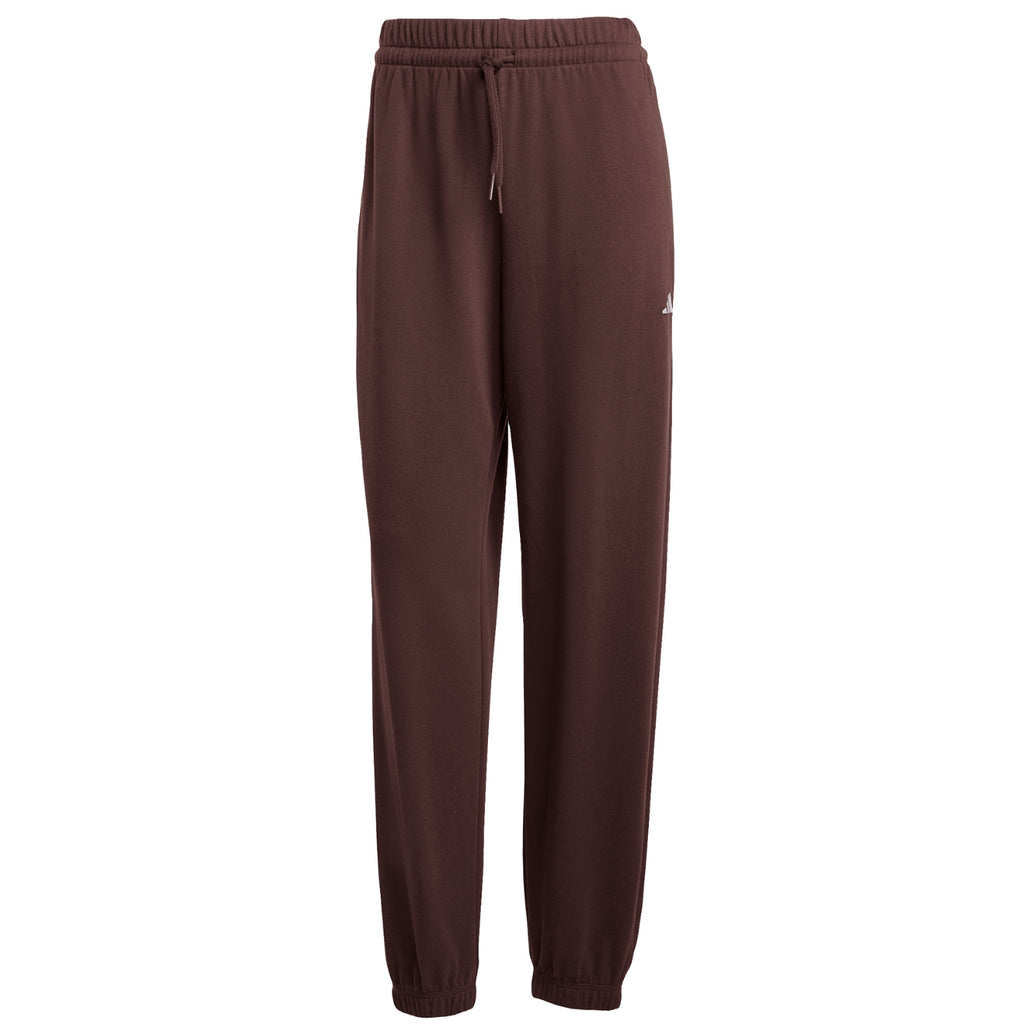 Spodnie Damskie Dresowe Adidas JX3864 Sportowe Brązowe Luźny Krój