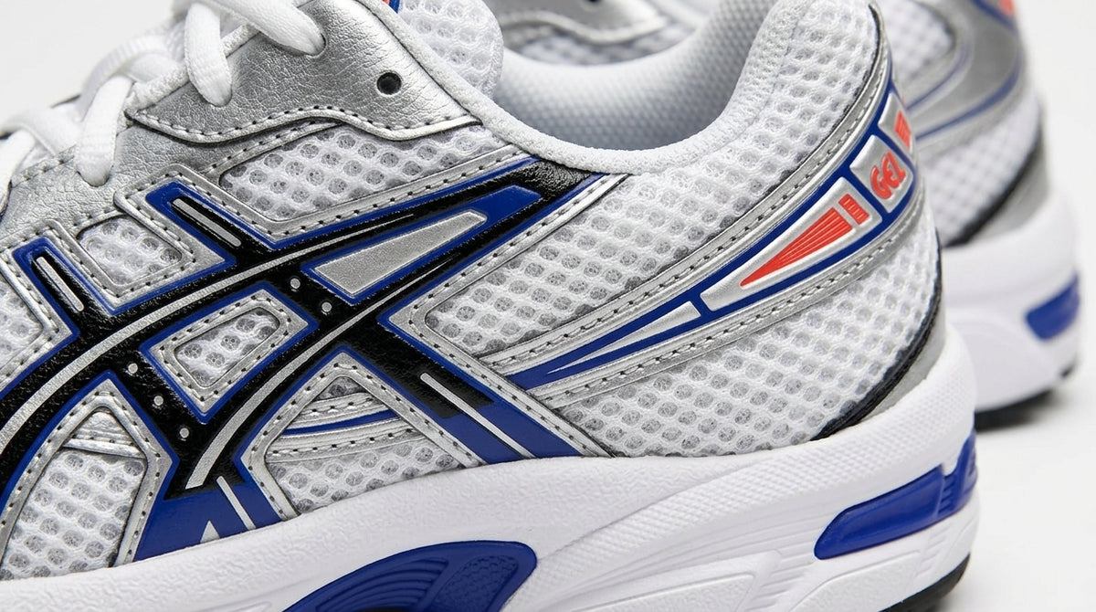 Buty unisex Asics GEL-1130 GS sportowe białe niebieskie amortyzacja