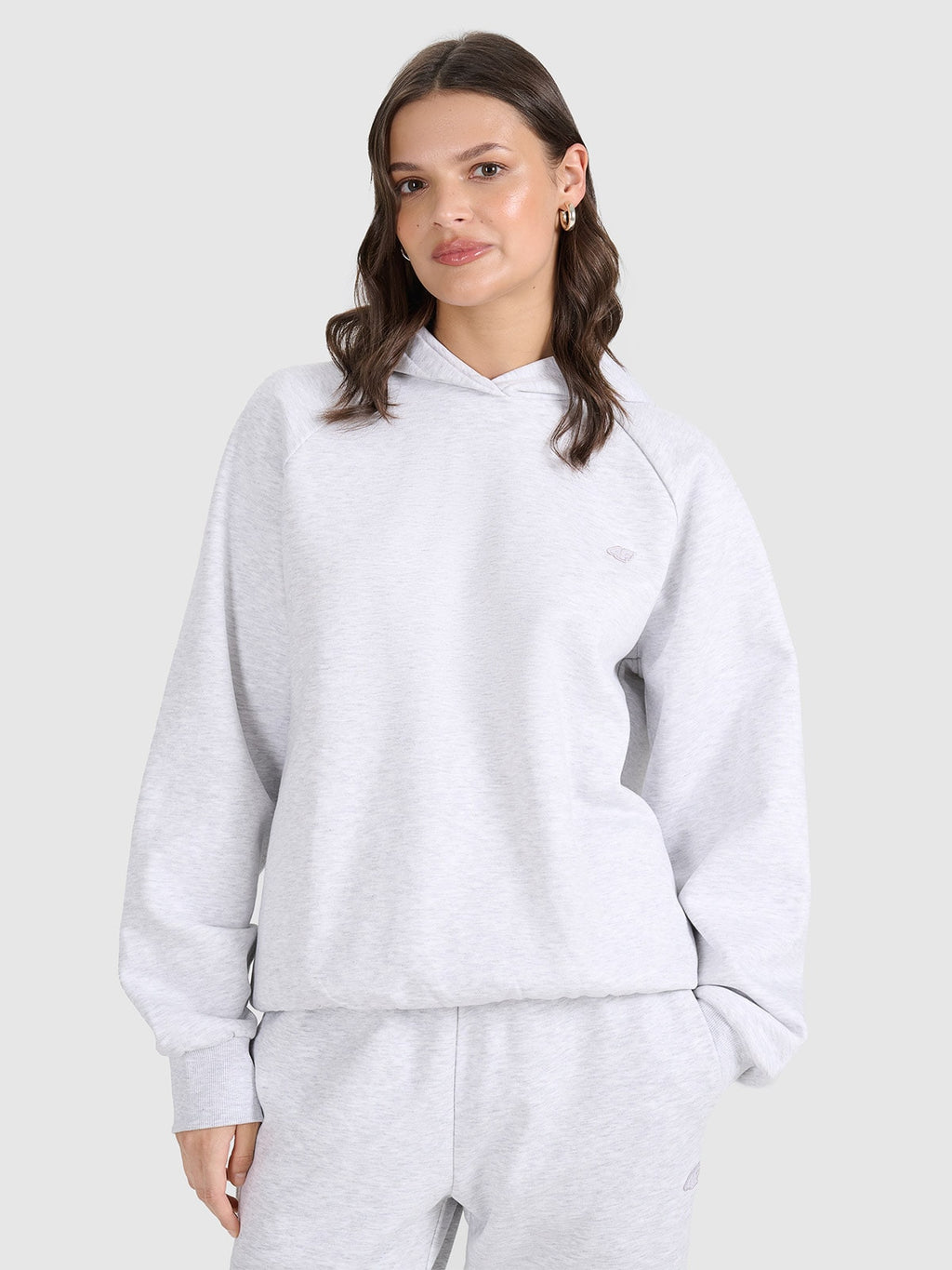 4F Szara Bluza Damska Sportowa z Kapturem Przez Głowę Oversize Unisex