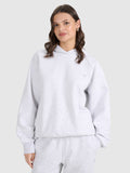 4F Szara Bluza Damska Sportowa z Kapturem Przez Głowę Oversize Unisex