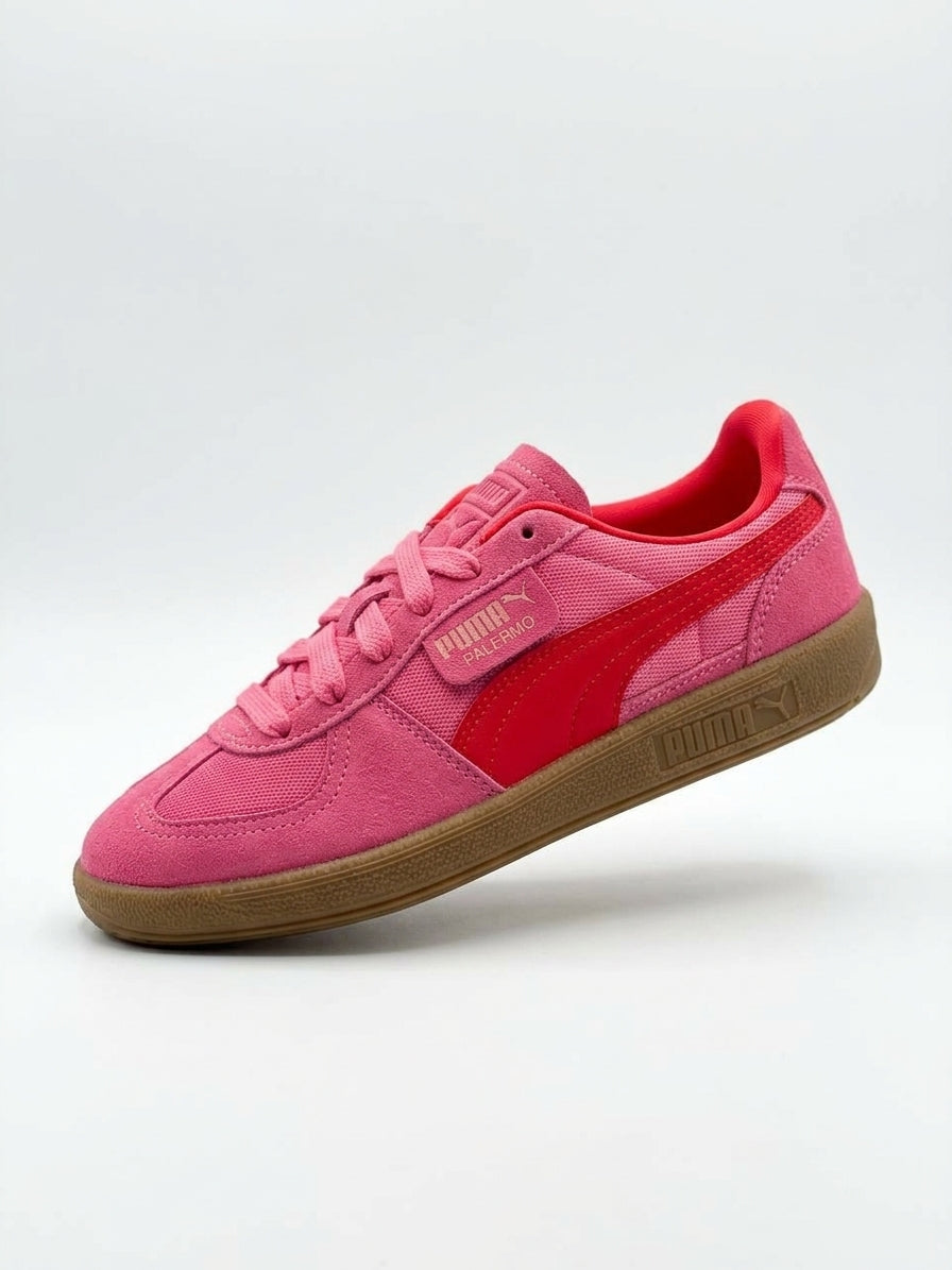 Buty Puma Damskie Palermo Love Różowe Czerwień Zamsz