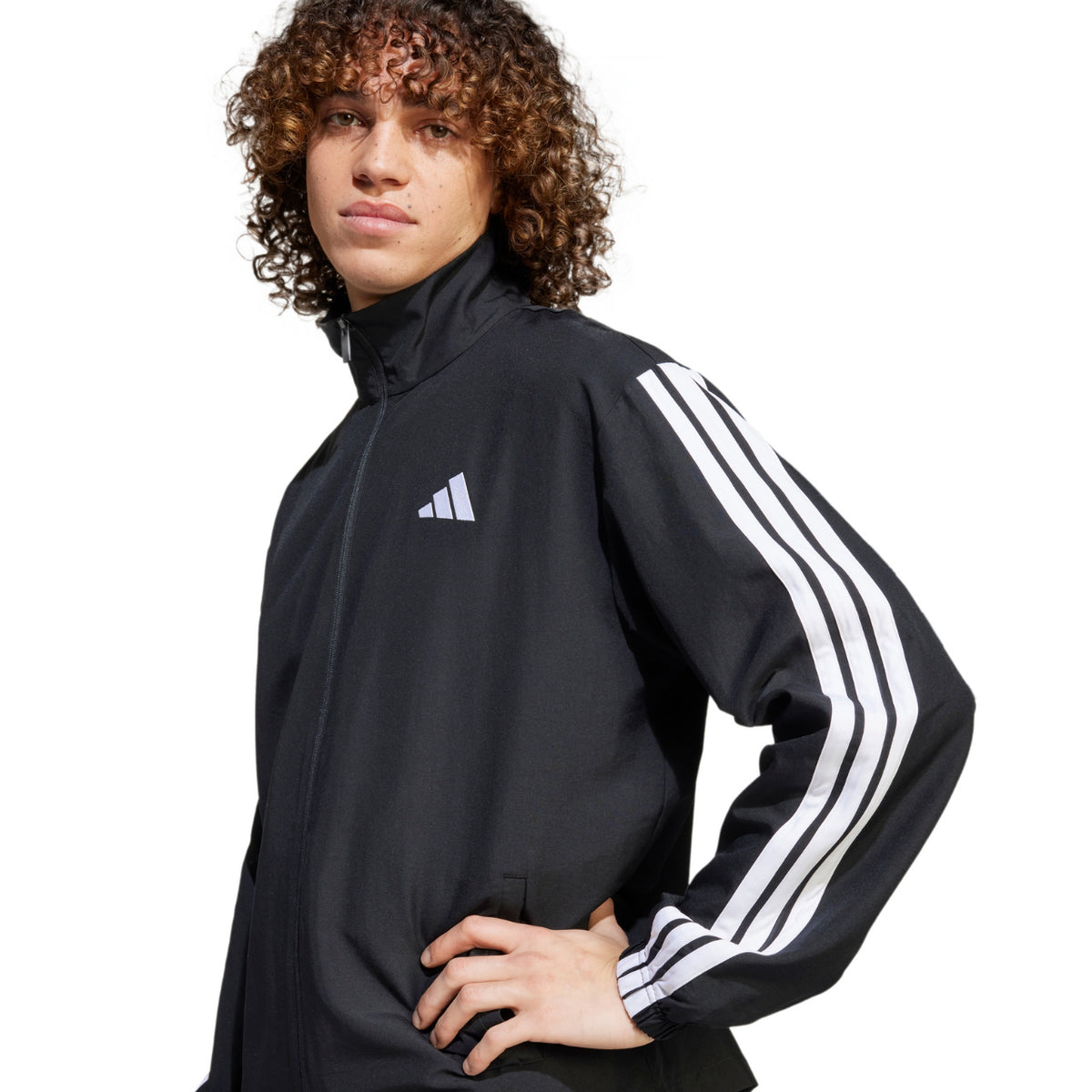 Dres Męski Adidas JI8849 Sportowy Czarny Regularny Krój Lampas