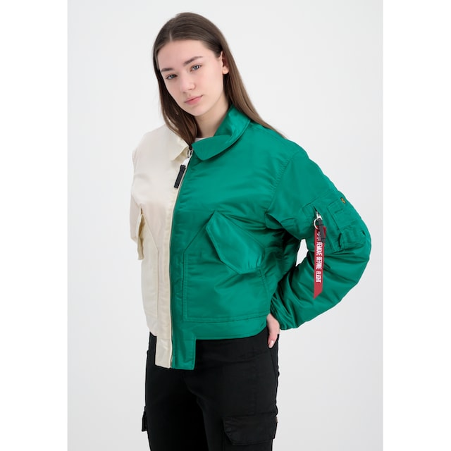 Alpha Industries Zielona Kurtk Dmsk Bomberka z Kieszeniami Oversize r.M