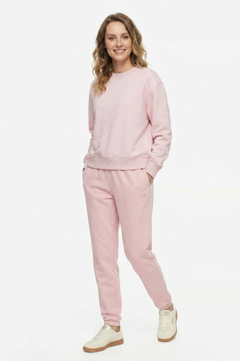 Bluza Damska 4F SWSF2534 Dresowa Jasnoróżowa Regular Krój