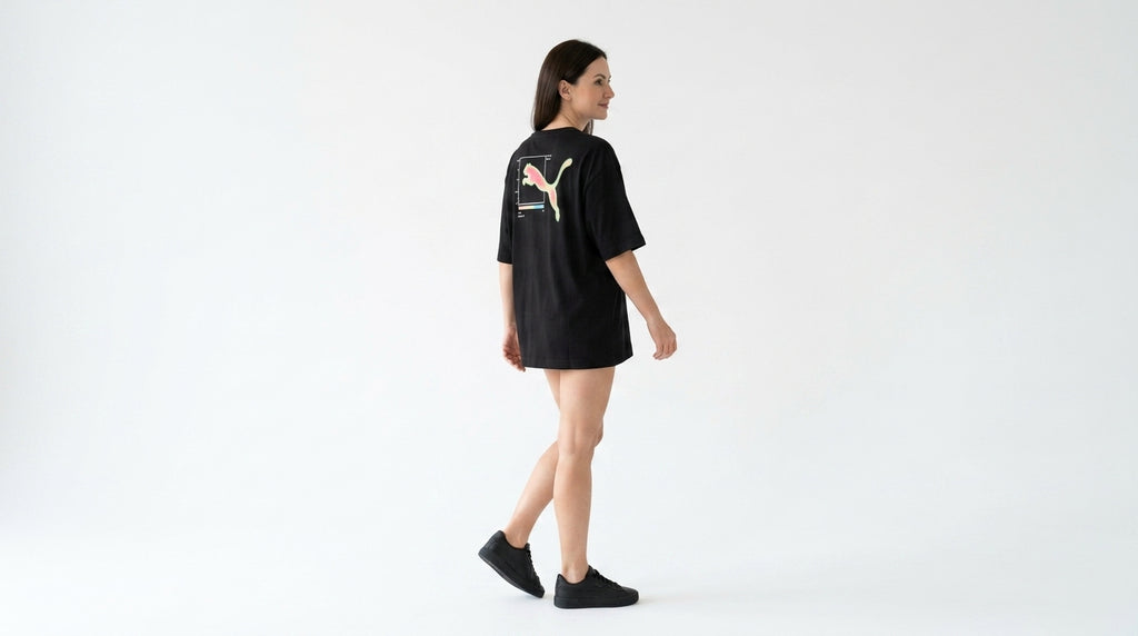 Koszulka Męska PUMA Graphics Back Czarna Krótki Rękaw