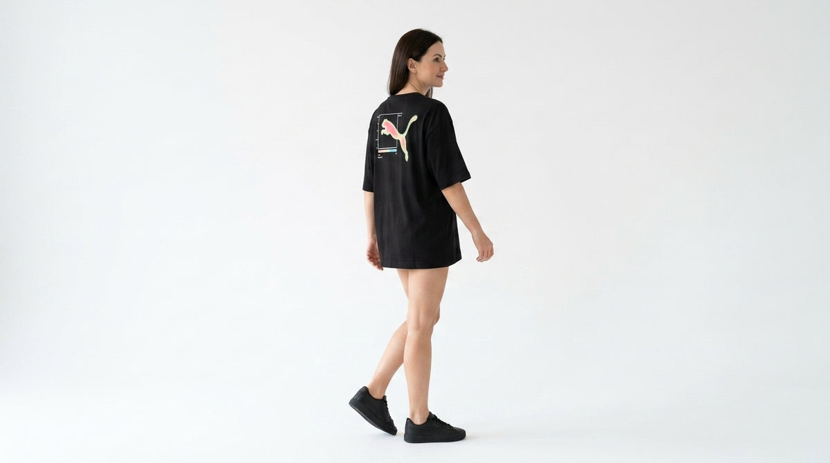 Koszulka Męska PUMA Graphics Back Czarna Krótki Rękaw