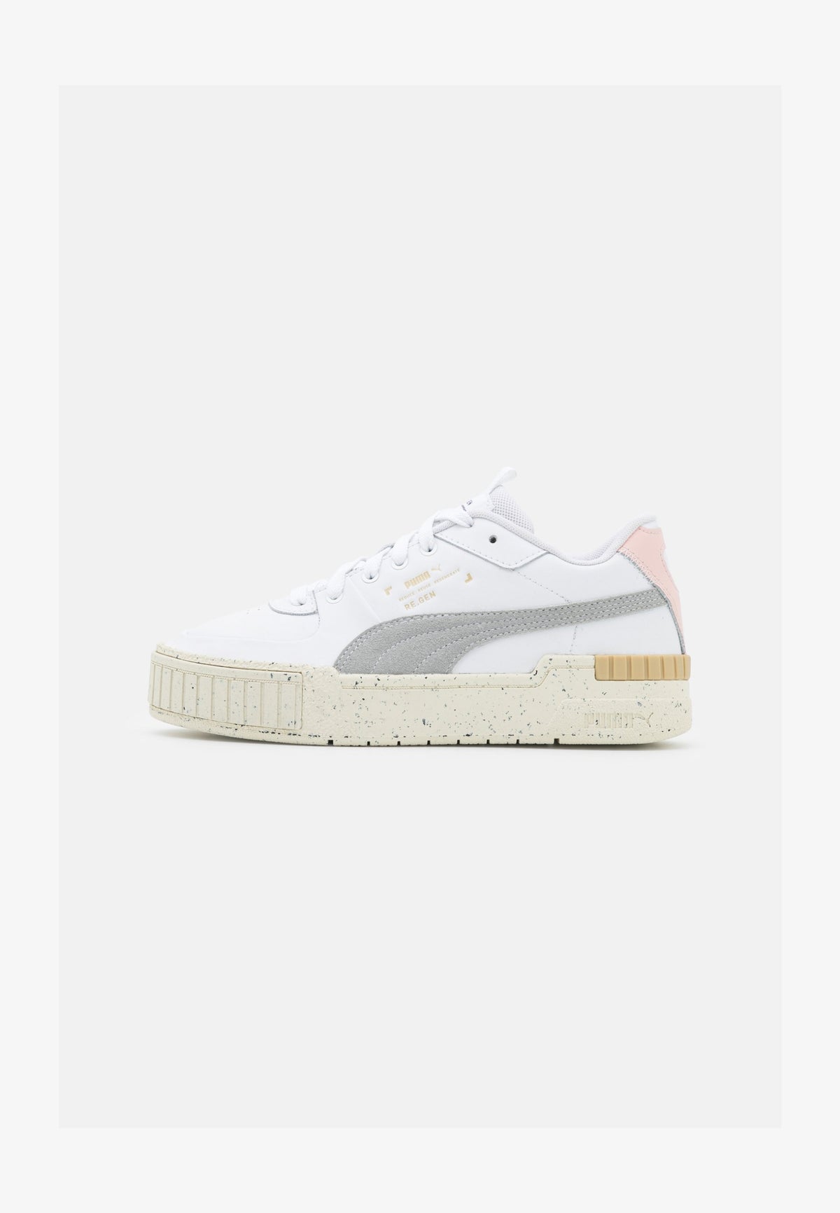Puma Białe Skórzane Buty Damskie Sportowe Sneakersy na Platformie Cali r.36