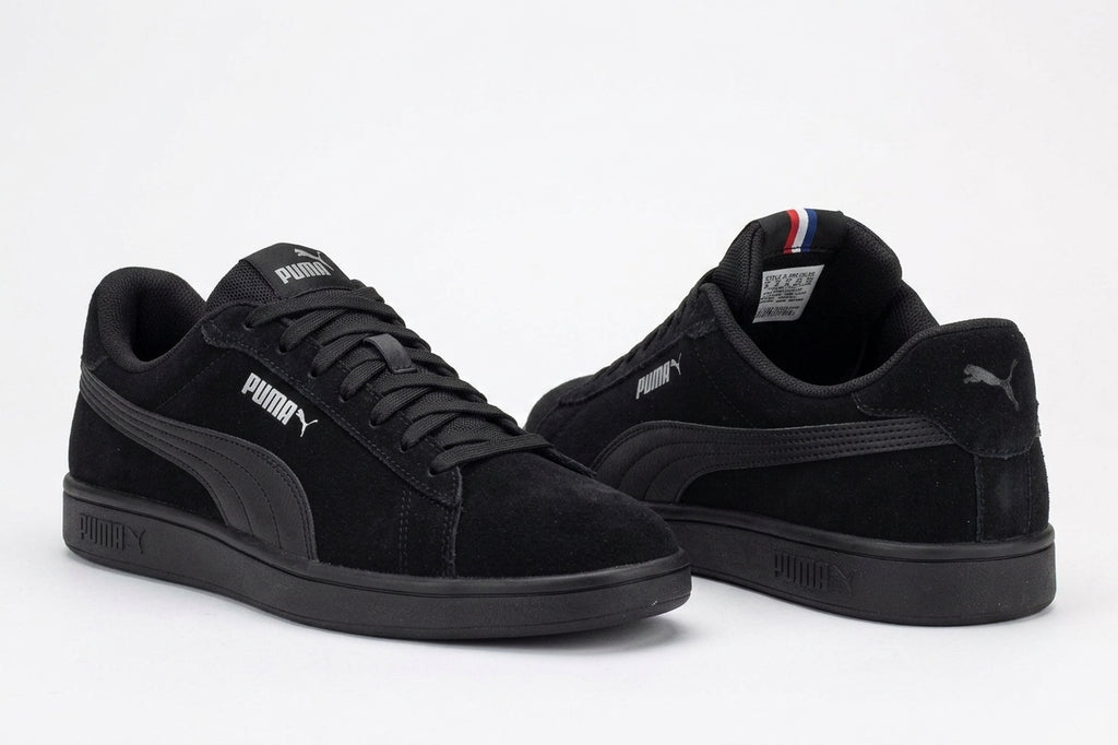 Buty Unisex Puma Smash 3.0 39098402 Sportowe Czarne Zamszowe