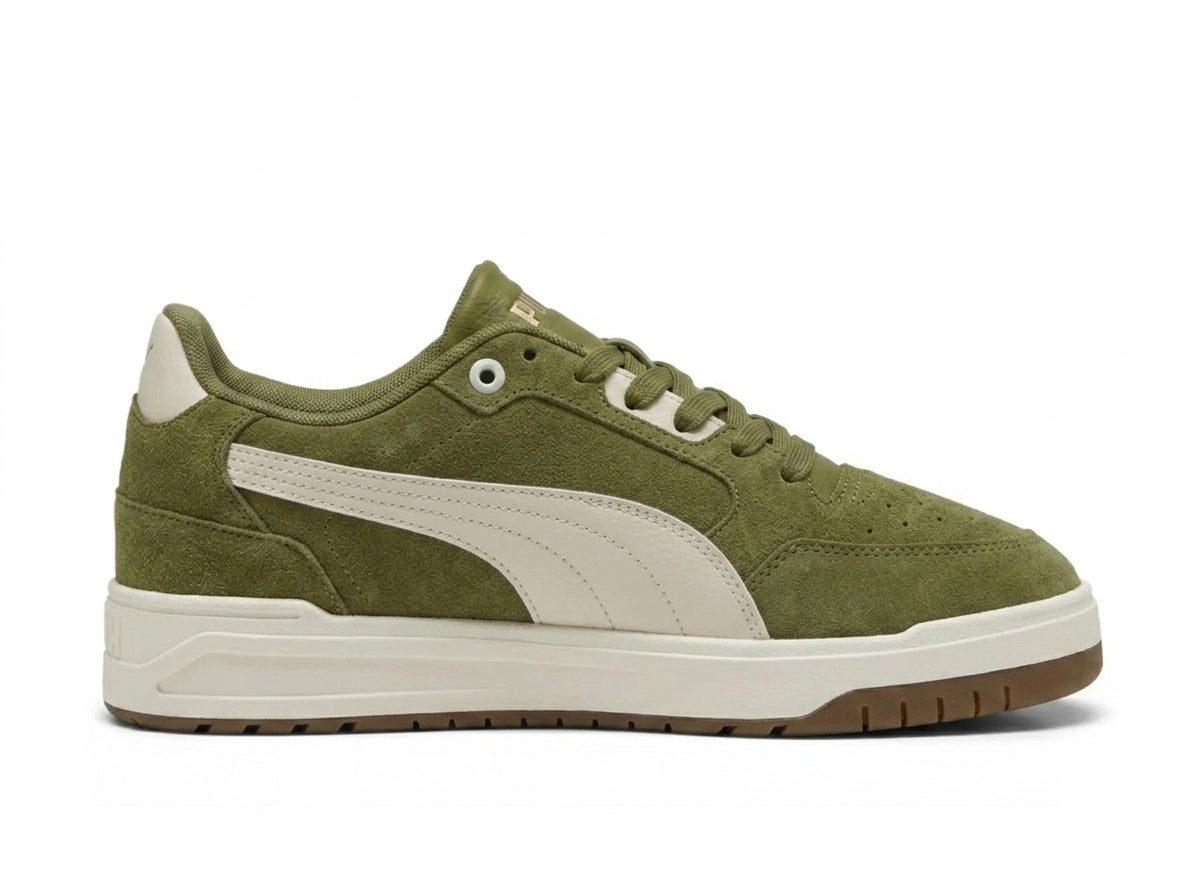 Buty Męskie Puma Shuffle Downtown SD Sportowe Zielone Zamszowe