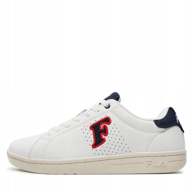 Fila Białe Skórzane Buty Męskie Sportowe Sneakersy Tenisówki Crosscourt r45