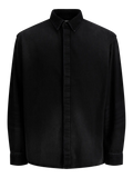 Jack&Jones Gruba Koszula Męska Jeans Czarny Denim Gładka