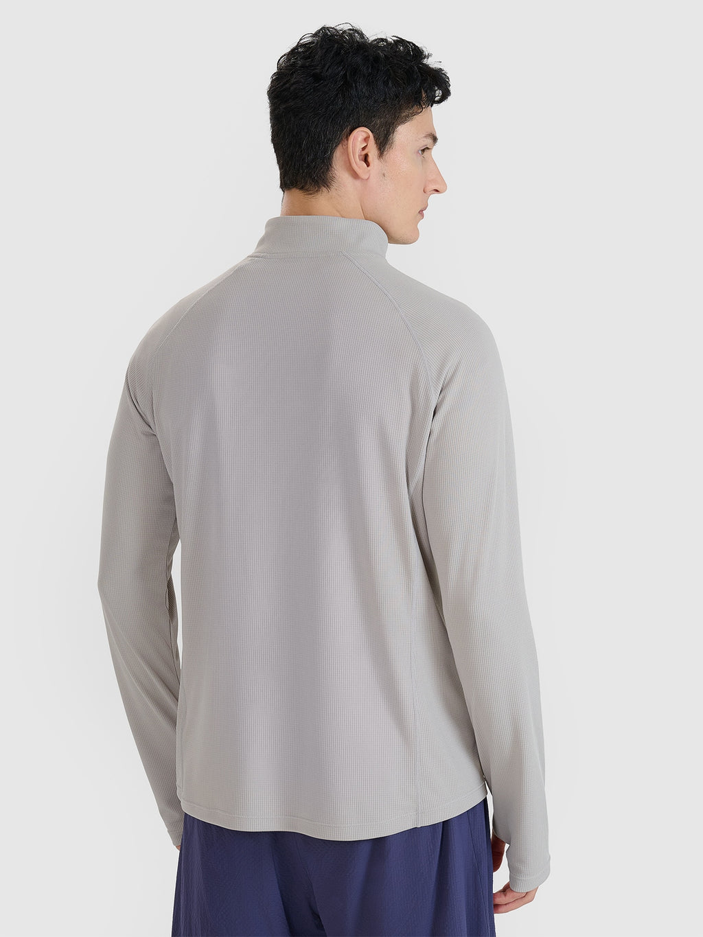 4F Szary Longsleeve Męski Do Biegania Bluzka na Długi Rękaw Szybkoschnący
