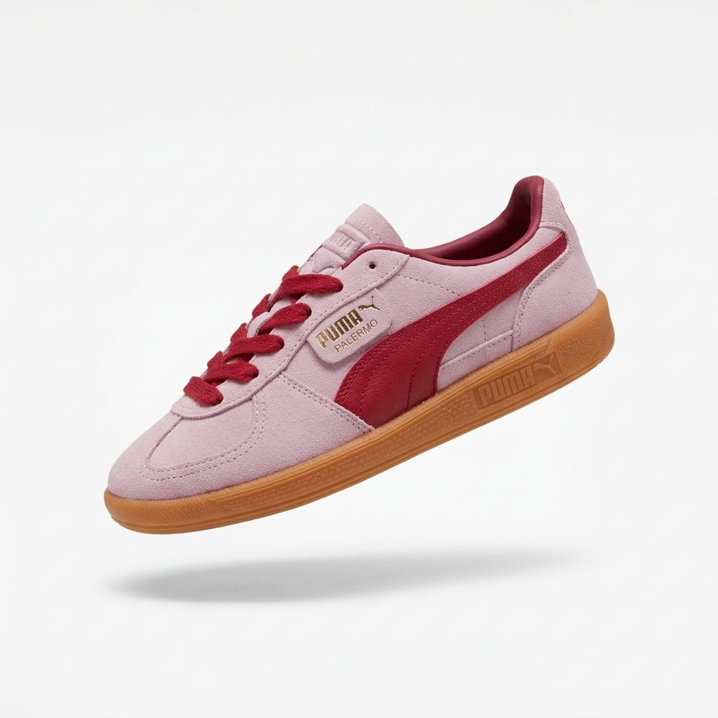 Buty Damskie Puma Palermo Sportowe Różowe Ciemny Karmazyn