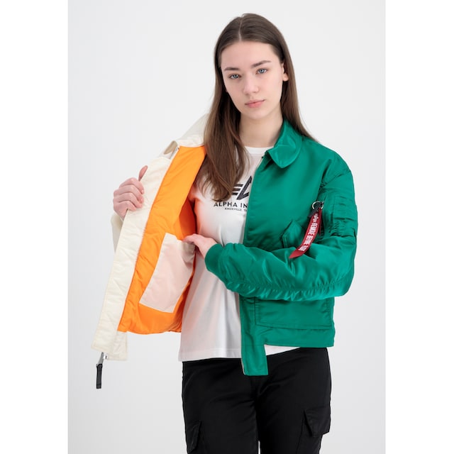 Alpha Industries Zielona Kurtk Dmsk Bomberka z Kieszeniami Oversize r.M
