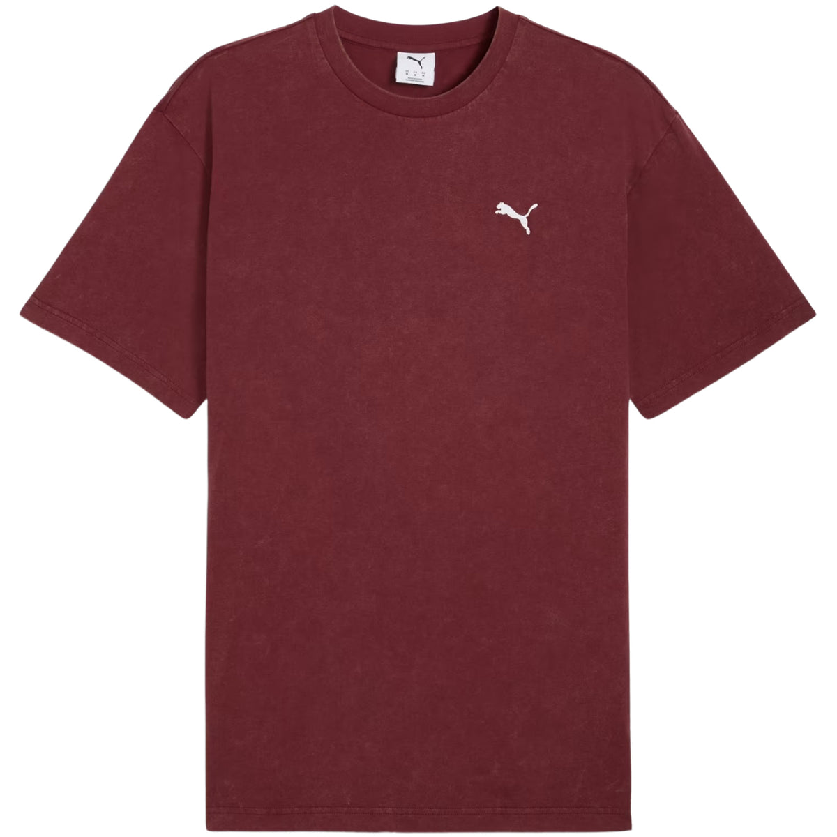 Koszulka Męska Puma Ess Elevated Relaxed Wash Tee Bordowa 688048 96