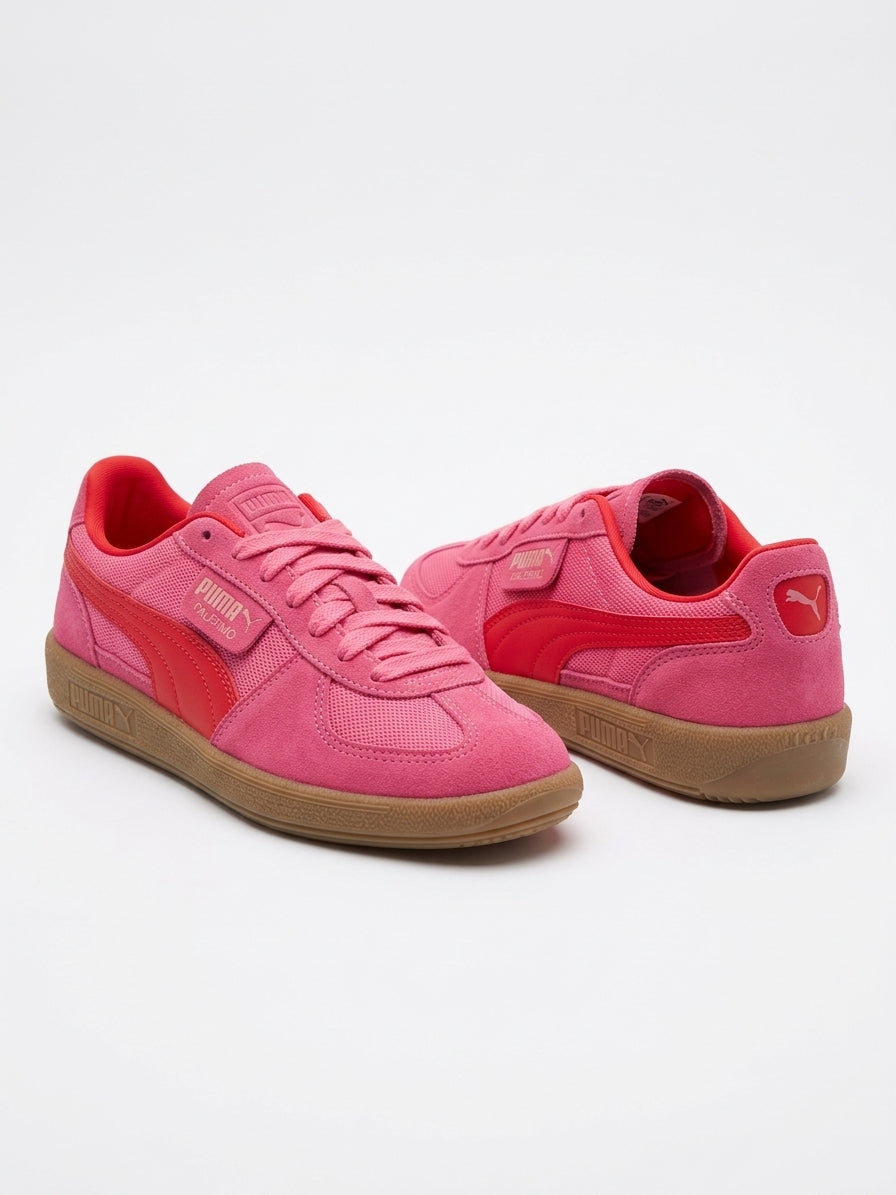 Buty Puma Damskie Palermo Love Różowe Czerwień Zamsz