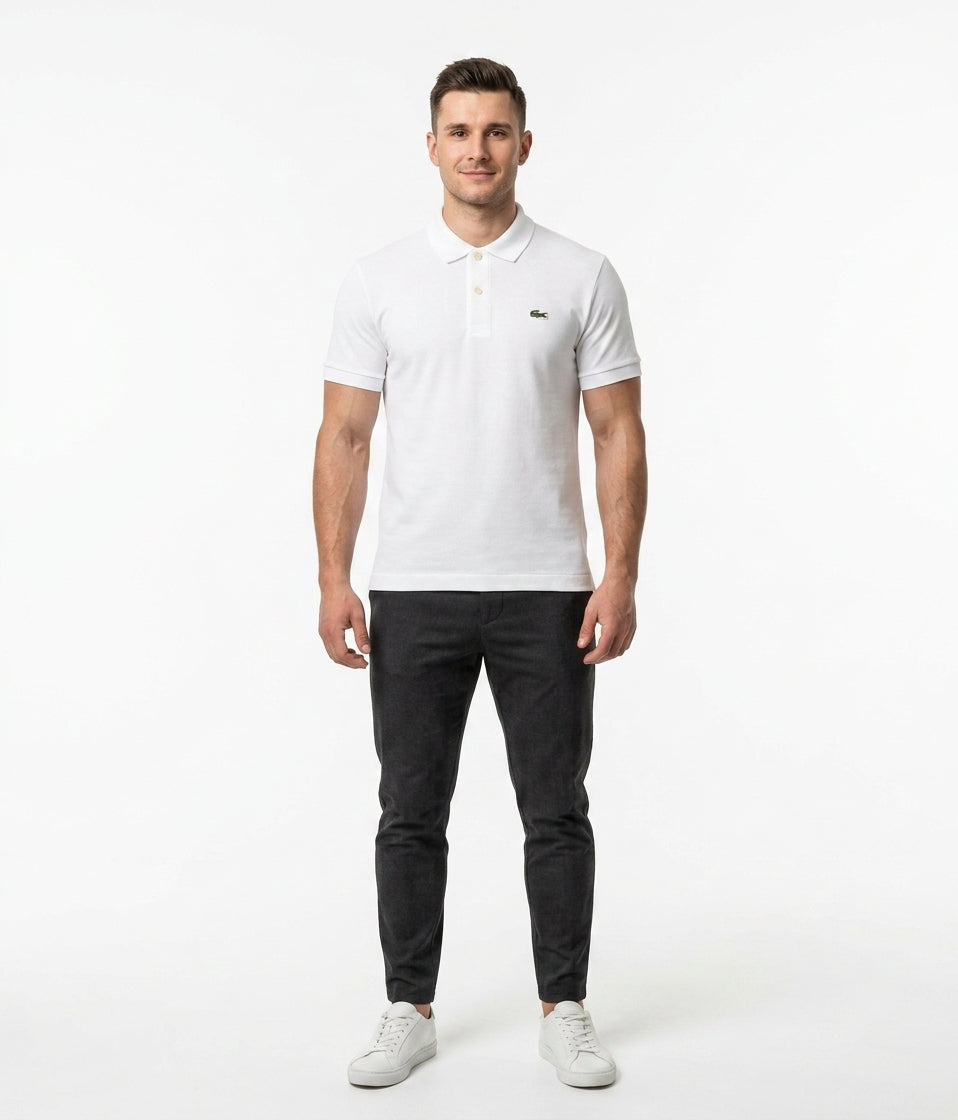 Koszulka Polo Męska Lacoste DH2050 Biała Krótki Rękaw